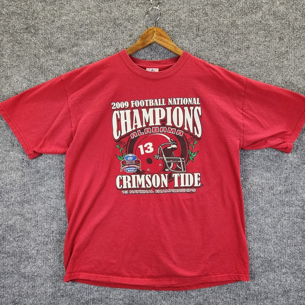 Alabama T-Shirt Men's‎ XL Red 2009 Football National ChampionsCrimson Tide